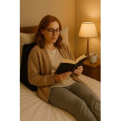 Multifunctional wedge cushion 35x45x20 cm - for lying, reading and leg support - 1021 Brown