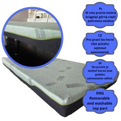 Mattress cover VENUS 90x200 (15–18 cm) with zipper, breathable, anti-slip bottom, washable at 30°C | Natalia Spzoo