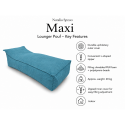 Maxi Indoor 200x90x40 cm – Giant Pouf, Indoor Daybed & XXL Lounger B18