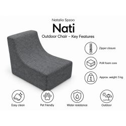 Nati Outdoor 55x75x70 cm – Garden Lounge Chair, Outdoor Armchair for Terrace 23