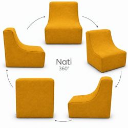Nati Indoor 55x75x70 cm – Lounge Chair, Relaxation Chair for Living Room B33