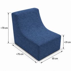 Nati Indoor 55x75x70 cm – Lounge Chair, Relaxation Chair for Living Room B39