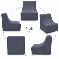 Nati Indoor 55x75x70 cm – Lounge Chair, Relaxation Chair for Living Room B40