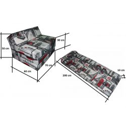 Folding mattress 200x70x10 cm - GARDEN