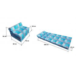 Folding mattress 200x70x10 cm - NATURE