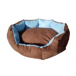 Dog bed Nora- size M - brown/blue