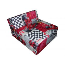 Fold Out Guest Chair  Cover for Children 160x60x12 cm - Cars