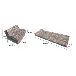 Folding mattress 200x70x10 cm - 008