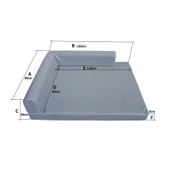 Legowisko dla psa narożne Lux szare S