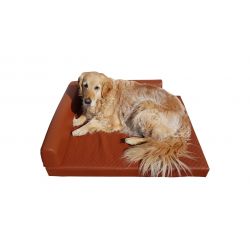 Orthopedic dog cornerbed 120 x 90 cm Lux brown L