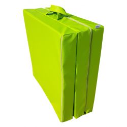 Gymnastic folding mattress 195x65x8 cm green
