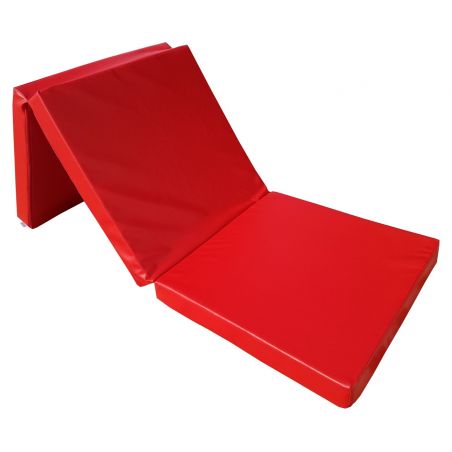 Gymnastic folding mattress 195x65x8 cm red