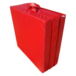 Gymnastic folding mattress 195x65x8 cm red