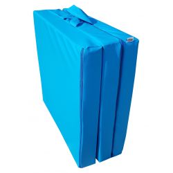 Gymnastic folding mattress 195x65x8 cm blue