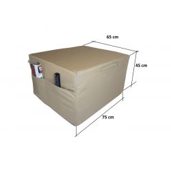 Storage bag for folding mattress 195x75x15 cm light brown