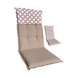 Two-sided cushion for high back garden chair 2863601