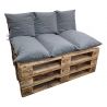 Set of garden pallet cushions with zipper 1008