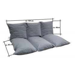 Set of garden pallet cushions with zipper 1008