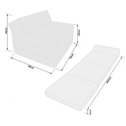 Folding mattress 200x70x10 cm - 009