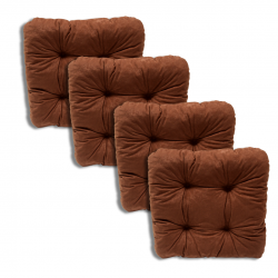 Set of 4 chair cushions 40 x 40 x 8 cm  - 1000