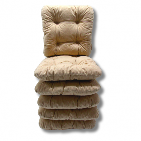 Set of 6 chair cushions 38 x 38 x 8 cm - 1009