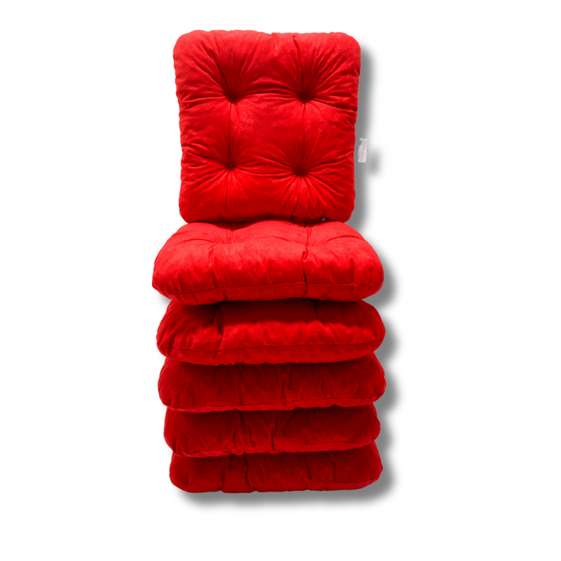 Set of 6 chair cushions 38 x 38 x 8 cm - 3100