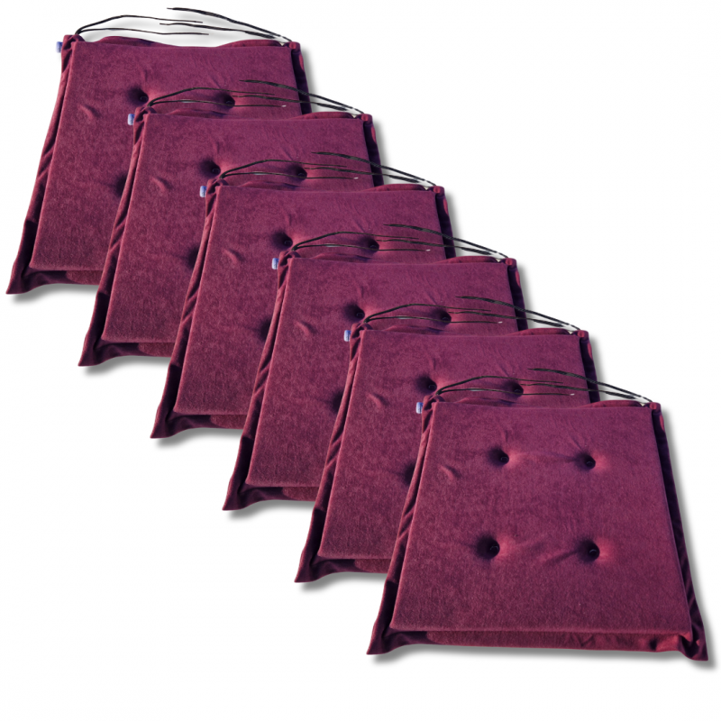 Chair seat pad 40x40x3 cm 1224 - set of 6 pcs