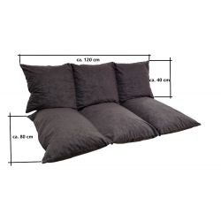 Back part of Pallet Cushion 120 x 40 x 10 cm with zipper 1021
