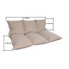 Pallet Seating Cushion 120 x 80 x 10 cm with zipper 1009