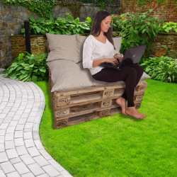 Set of garden pallet cushions with zipper 1009