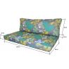 Pillow, pallet backrest mattress for garden with zipper 120 x 40 x 10 cm Style