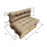 Pallet Seating Cushion light brown