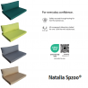 Pallet seating cushions set with zip green