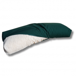 Pallet seating cushions set with zip green
