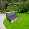 Pallet garden seating cushion with zip anthracite