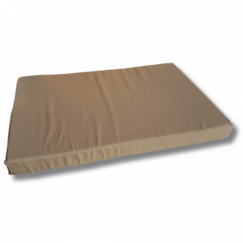 Pallet garden seating cushion with zip light brown