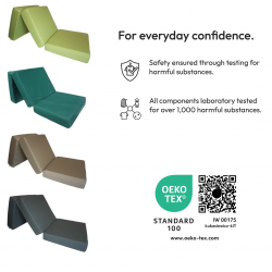 Folding mattress visco LUX 195x75x15 cm - Green