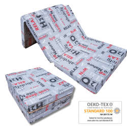 Folding mattress cover 195x65x10 cm - NATURE