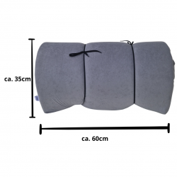 Mattress 200 x 60 x 6 cm, roll-up, foldable, adjustable length, 1008